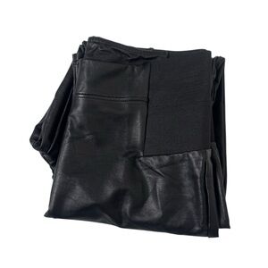 a new day Black Faux Leather Women's Pants
